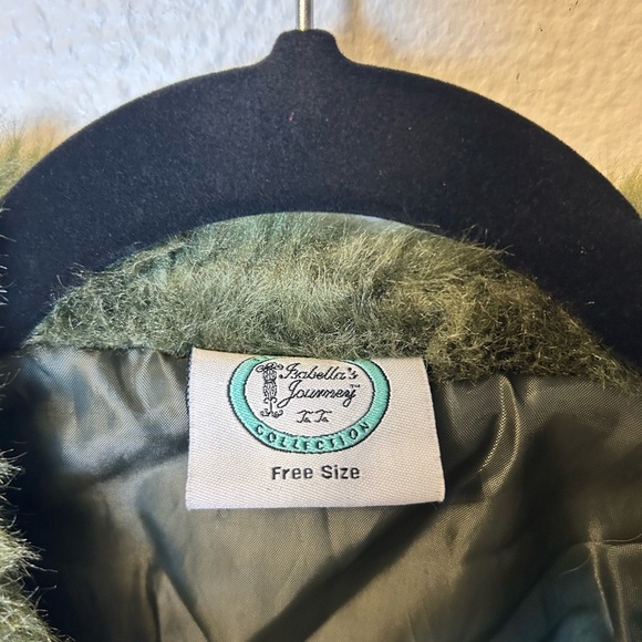 Isabelle’s Journey Cashmere/polyester Jacket Faux Fur Neck, Sleeve Trim One Size - Picture 3 of 8